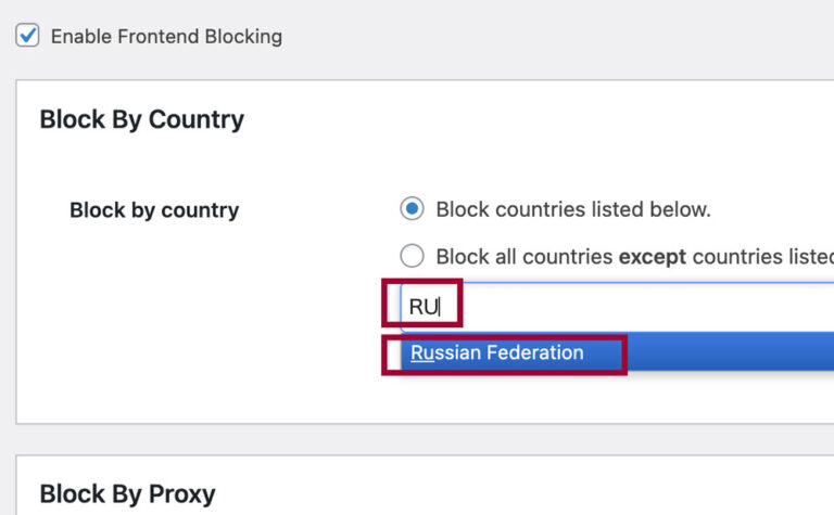 connection denied by ip2location country blocker