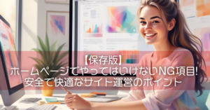 【保存版】ホームページでやってはいけないNG項目！安全で快適なサイト運営のポイント