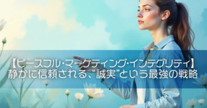 【ピースフル・マーケティング・インテグリティ】静かに信頼される、“誠実”という最強の戦略
