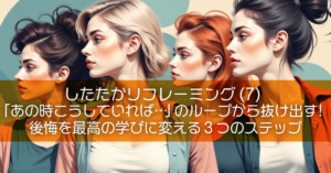 したたかリフレーミング (7)「あの時こうしていれば…」のループから抜け出す！後悔を最高の学びに変える３つのステップ