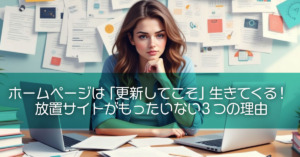ホームページは「更新してこそ」生きてくる!放置サイトがもったいない3つの理由